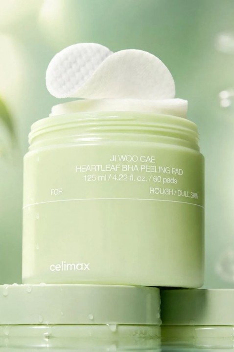 CELIMAX Ji Woo Gae Heartleaf BHA Peeling Pad 125 ml 60 pcsIVET.BG - Твоят онлайн бутик.