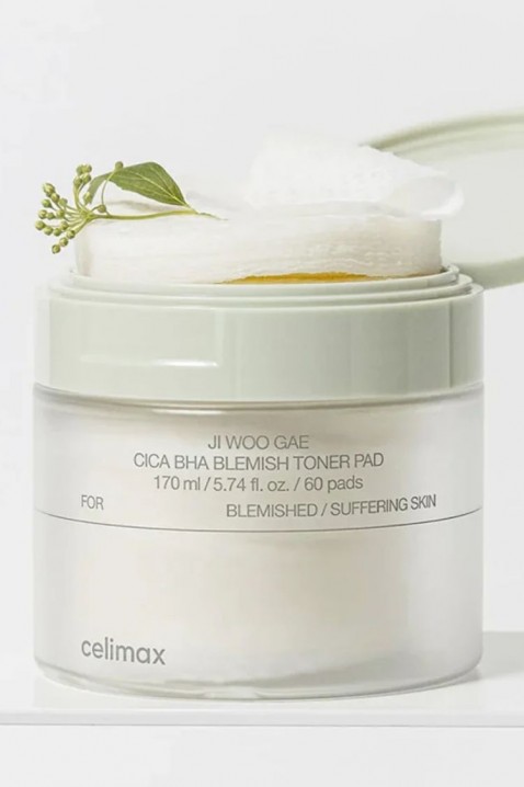 CELIMAX Ji Woo Gae Cica BHA Blemish Toner Pad 170 mlIVET.BG - Твоят онлайн бутик.