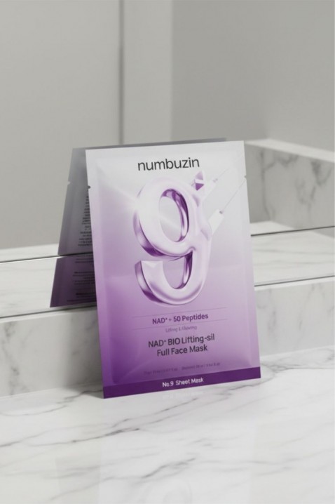 NUMBUZIN Маска лифтинг за лице с коензим No.9 NAD+ BIO Lifting-sil Full Face Mask 26mlIVET.BG - Твоят онлайн бутик.