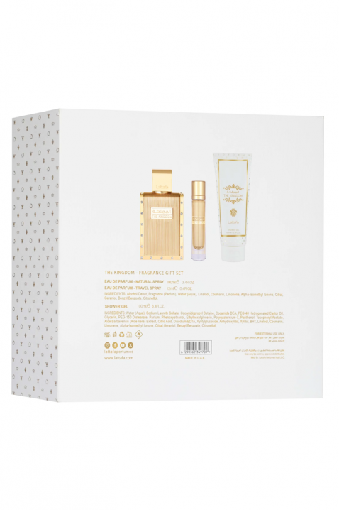 Мъжки арабски комплект Lattafa The Kingdom Men Edp 100 ml + Edp 12 ml + Shower Gel 100 mlIVET.BG - Твоят онлайн бутик.