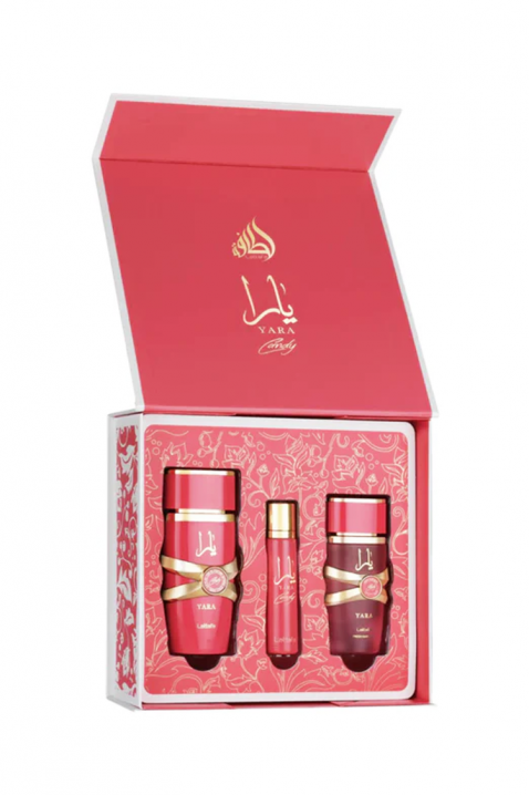 Дамски арабски комплект Lattafa Yara Candy Edp 100 ml + 12 ml Edp + Hair Mist 50 mlIVET.BG - Твоят онлайн бутик.