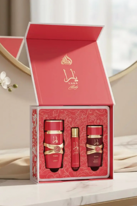 Дамски арабски комплект Lattafa Yara Candy Edp 100 ml + 12 ml Edp + Hair Mist 50 mlIVET.BG - Твоят онлайн бутик.