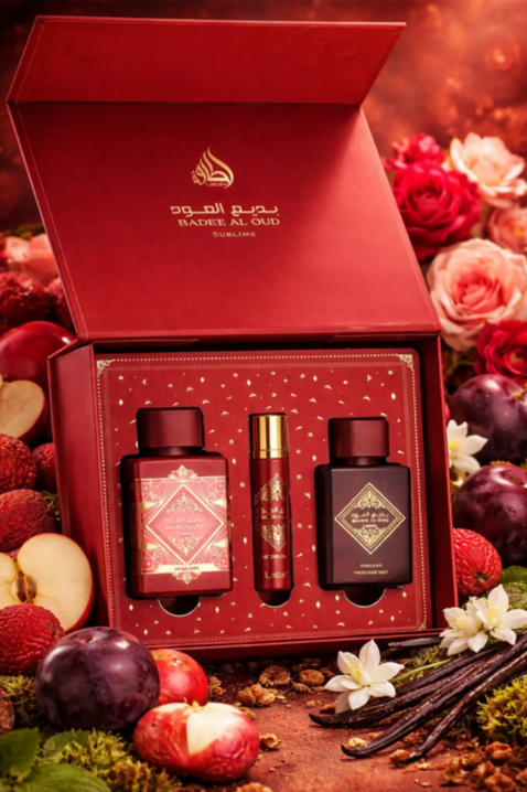 Унисекс арабски комплект Lattafa Bade`e Al Oud Sublime Edp 100 ml + 12 ml Edp + Hair Mist 50 mlIVET.BG - Твоят онлайн бутик.