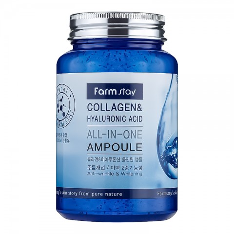 FarmStay Collagen & Hyaluronic Acid All-In-One Ampoule 250 mlIVET.BG - Твоят онлайн бутик.