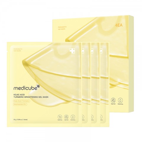 MEDICUBE Kojic Acid Turmeric Brightening y Gel Mask Set 4 брIVET.BG - Твоят онлайн бутик.