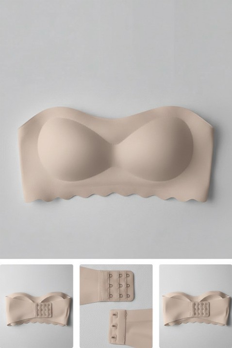 Безшевен сутиен без презрамки с оформящи чашки IBERINIA BEIGE, Цвят: беж, IVET.BG - Твоят онлайн бутик.