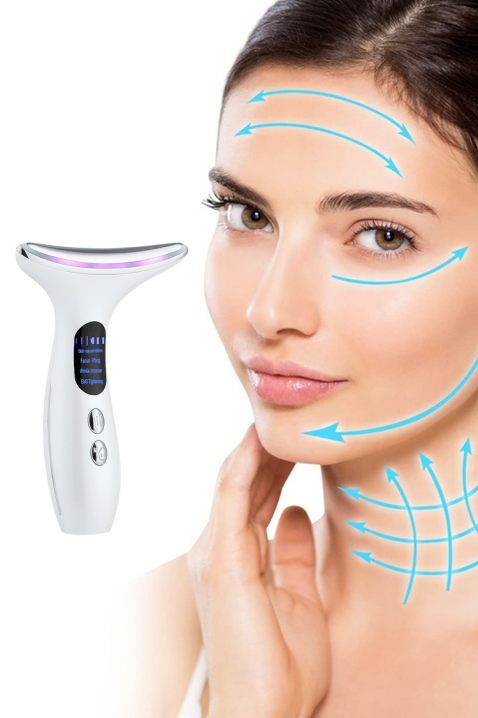 Многофункционален масажор за лице и шия GLOW LIFT, Цвят: бял, IVET.BG - Твоят онлайн бутик.