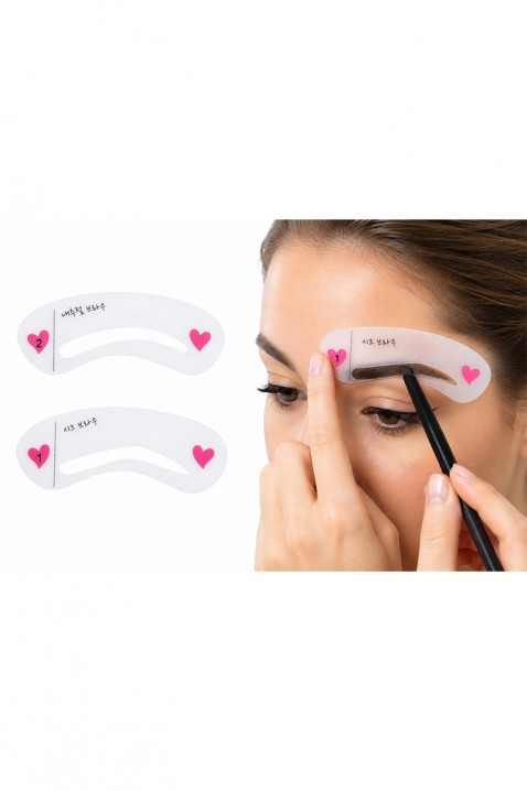 Комплект за вежди – 2 шаблона за прецизно оформяне BROW SHAPE, Цвят: розов, IVET.BG - Твоят онлайн бутик.