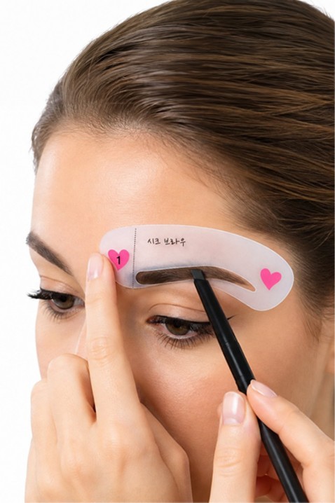 Комплект за вежди – 2 шаблона за прецизно оформяне BROW SHAPE, Цвят: розов, IVET.BG - Твоят онлайн бутик.