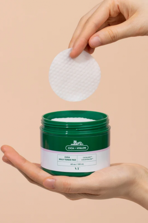 VT COSMETICS Cica Mild Toner Pad 60 pcsIVET.BG - Твоят онлайн бутик.