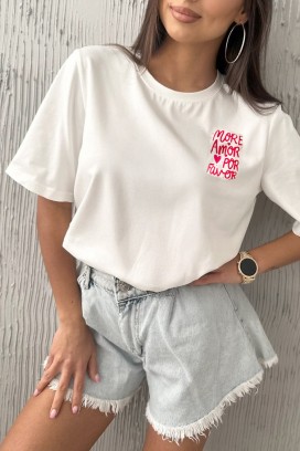 тениска AMORE WHITE