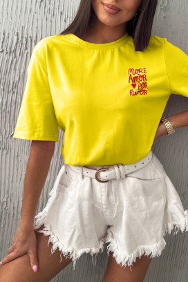 тениска AMORE YELLOW