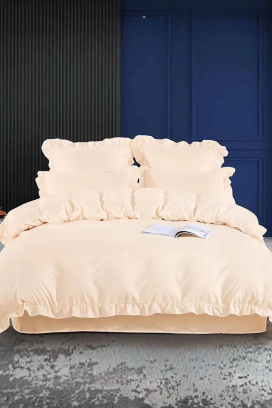 спален комплект CANVELA ECRU 200x220 cm памук - 4 части