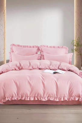 спален комплект CANVELA PINK 200x220 cm памук - 4 части