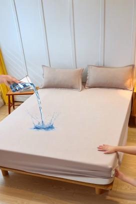 чаршаф с ластик MONDELGA BEIGE 160х200 cm