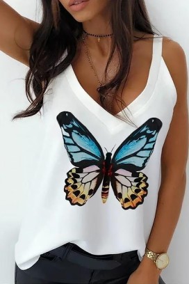 топ BUTTERFLANA WHITE