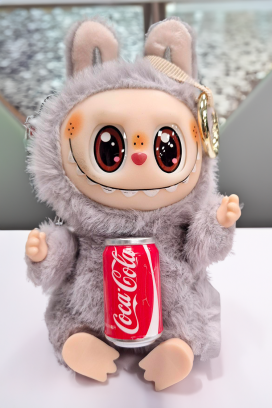 аксесоар за чанта LABUBU COCA COLA GREY