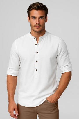 мъжка риза KREFON WHITE