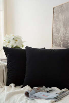 калъфка за възглавница FLOMEJA BLACK 40х40 cm