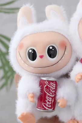 аксесоар за чанта LABUBU COCA COLA WHITE