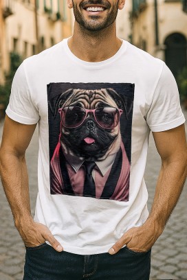мъжка тениска DOGGO WHITE