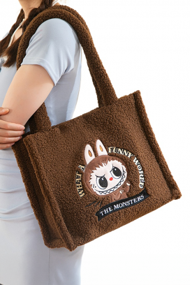 дамска чанта LABUBU MONSTERS BROWN