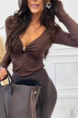 дамска блуза DRALMORFA BROWN