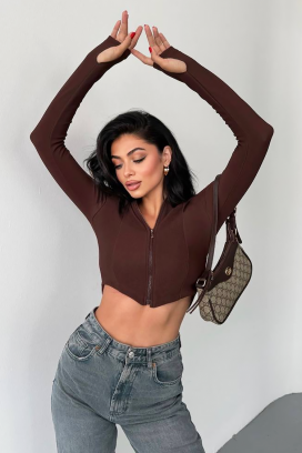 дамска блуза ZLAMONZA BROWN