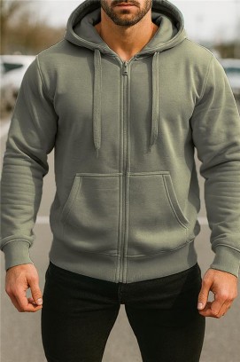 мъжки суичър LEFERO KHAKI