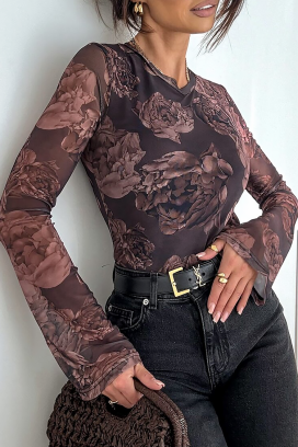 дамска блуза FLONDENA BROWN