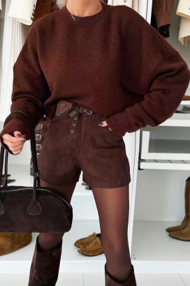 къси панталонки BRAMELFA BROWN