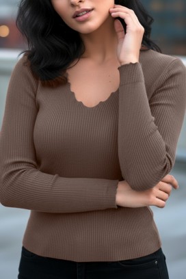 дамска блуза VORNELFA BROWN