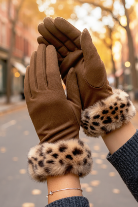 дамски ръкавици GLOVENZA BROWN