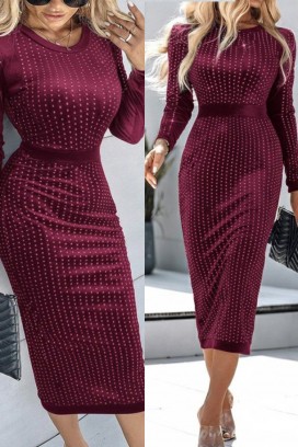 рокля GLAMENZA BORDO