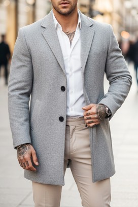 мъжко палто DERKEDO GREY