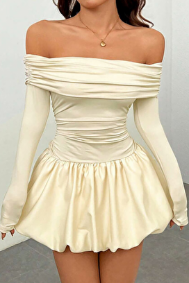 рокля SEROLMA ECRU