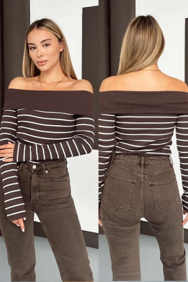 дамска блуза PRESTILJA BROWN