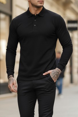 мъжка блуза LEROJO BLACK