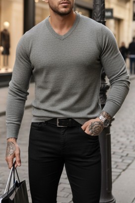 мъжки пуловер MARKAN GREY