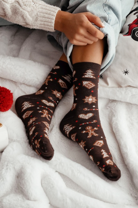 чорапи VLADERZA BROWN