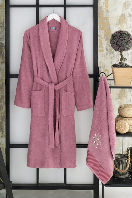 комплект халат за баня и кърпа DRONEIFA PUDRA