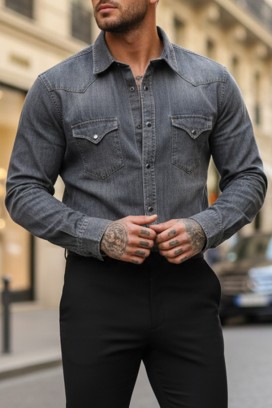 мъжка риза TORMER GREY