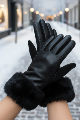 дамски ръкавици POLIARZA BLACK