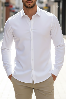 мъжка риза FERIZO WHITE