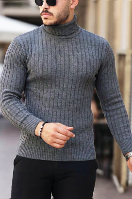 мъжки пуловер RACHERO GRAFIT