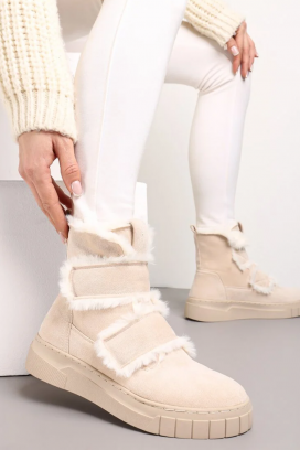 дамски боти ZALVRINDA ECRU