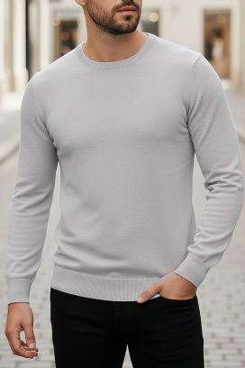 мъжки пуловер BORJO GREY