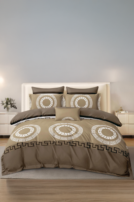 спален комплект VERPOLDY BEIGE 200x220 cm памук - 4 части