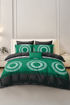 спален комплект VERPOLDY GREEN 200x220 cm памук - 4 части