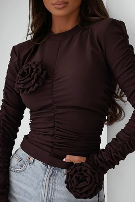 дамска блуза LUDBELDA BROWN